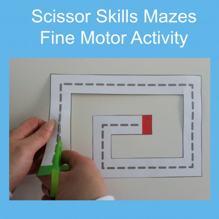 Scissor Skills Mazes Fine Motor Cutting Activity